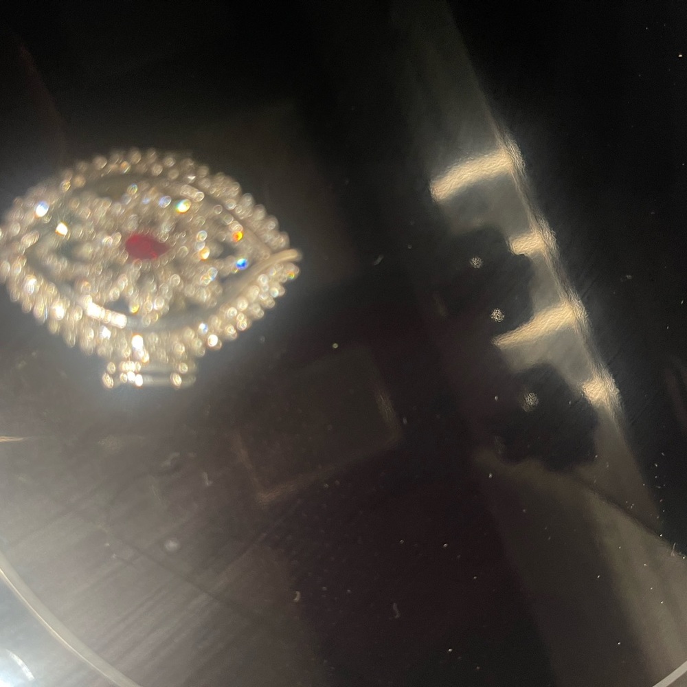 Diamond ring w/ ruby stone - Picture 3 of 3